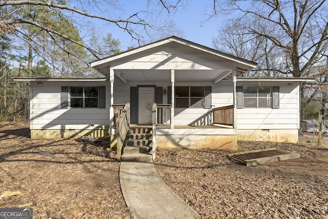 bungalow featuring a porch