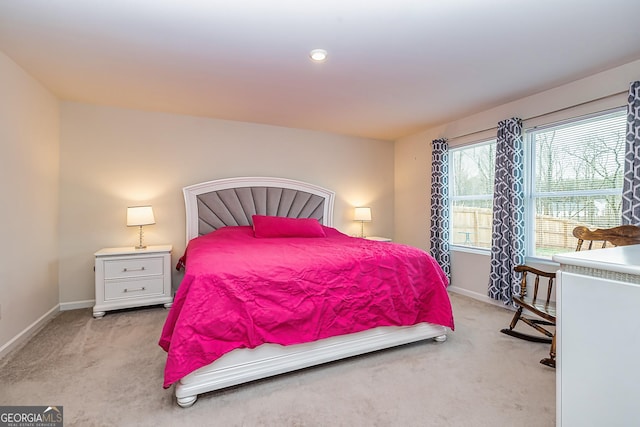 view of carpeted bedroom