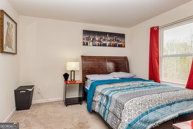 view of carpeted bedroom