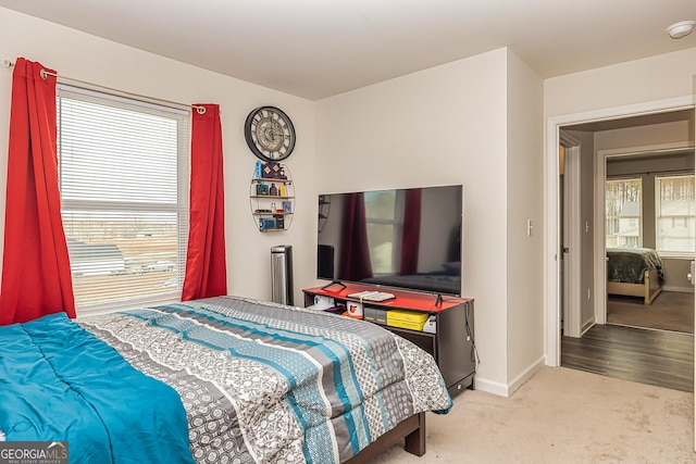 view of carpeted bedroom