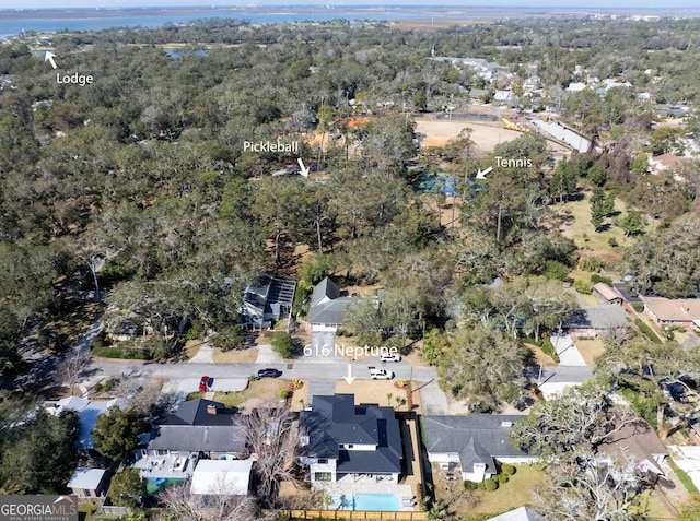 birds eye view of property