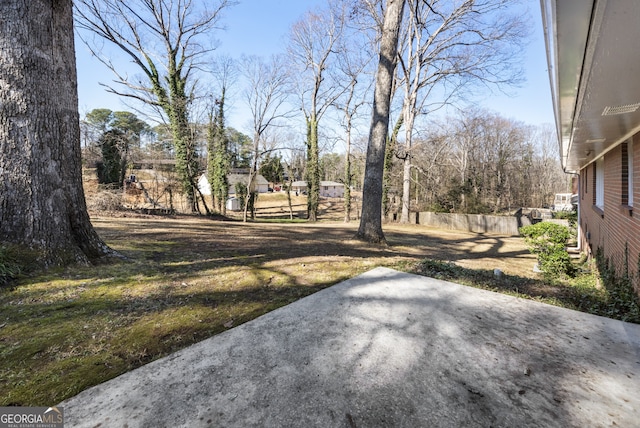 view of yard featuring a patio area