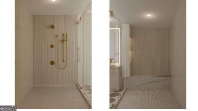 60 Douglas St SE, Atlanta, GA 30317 - bathroom with a shower and recessed lighting