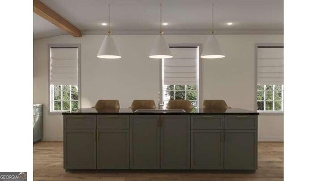 60 Douglas St SE, Atlanta, GA 30317 - welcome area with a sink, beamed ceiling, and recessed lighting