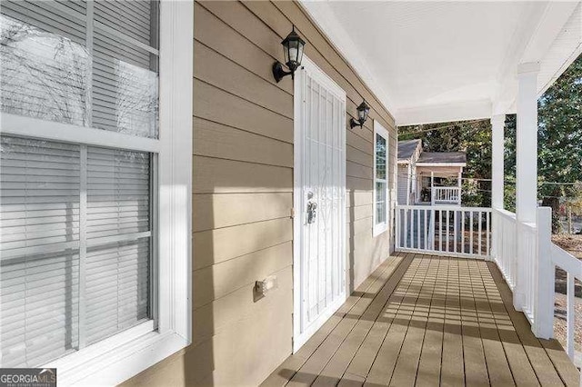 view of wooden deck