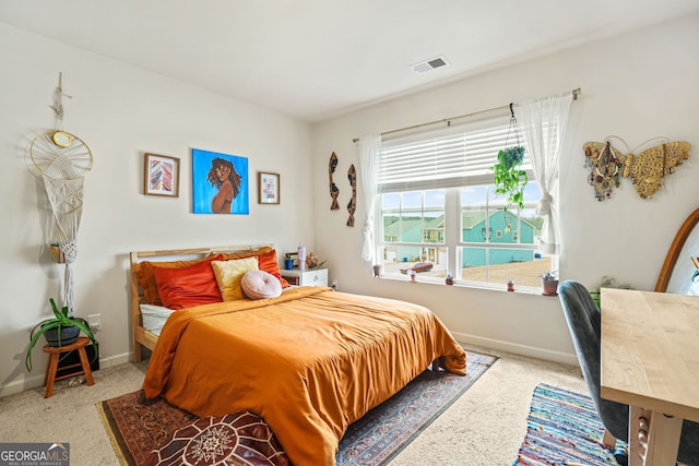 view of carpeted bedroom