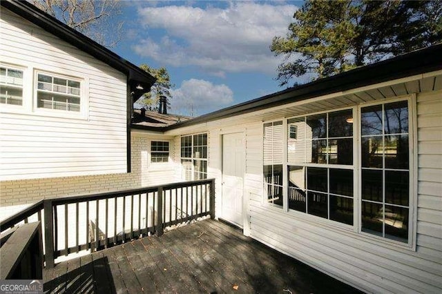 view of wooden deck