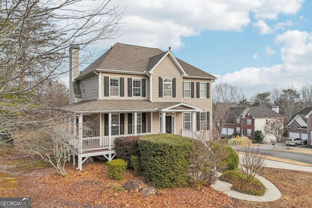 view of colonial inspired home