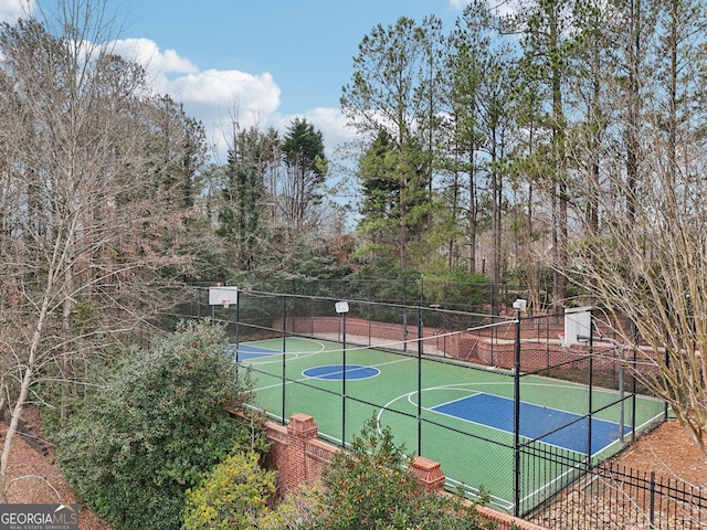 view of basketball court