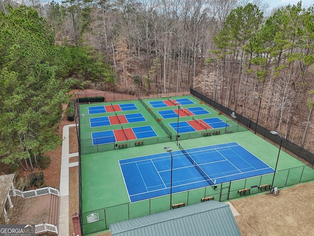 view of tennis court