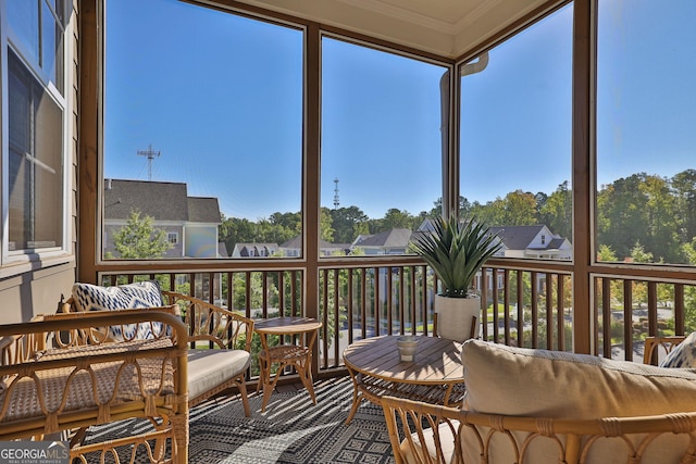 view of sunroom