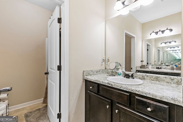 bathroom featuring vanity and tile patterned floors