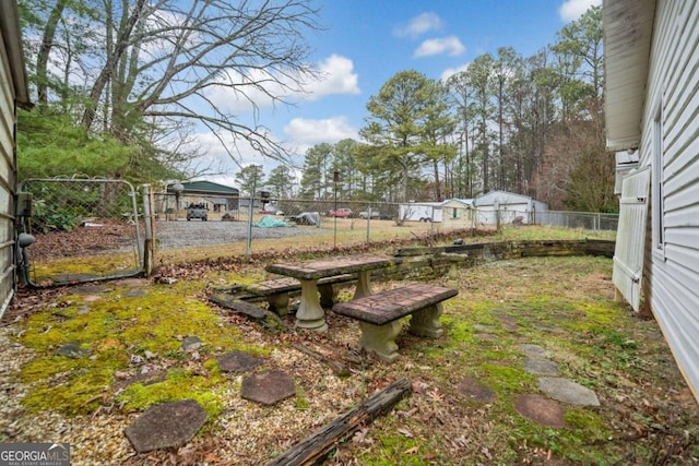 view of yard featuring a gazebo