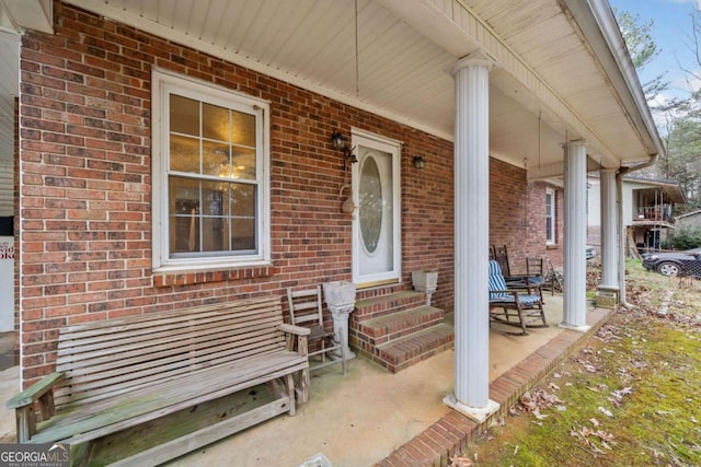 view of patio / terrace featuring covered porch