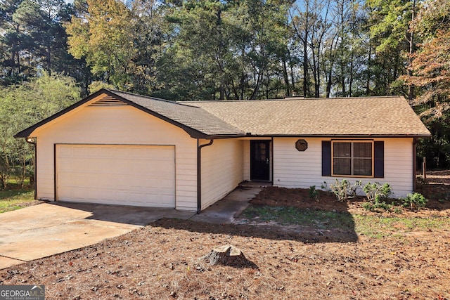 ranch-style house with a garage