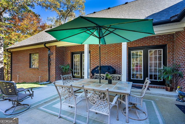 view of patio / terrace with area for grilling