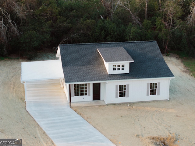 view of front of house with a patio area