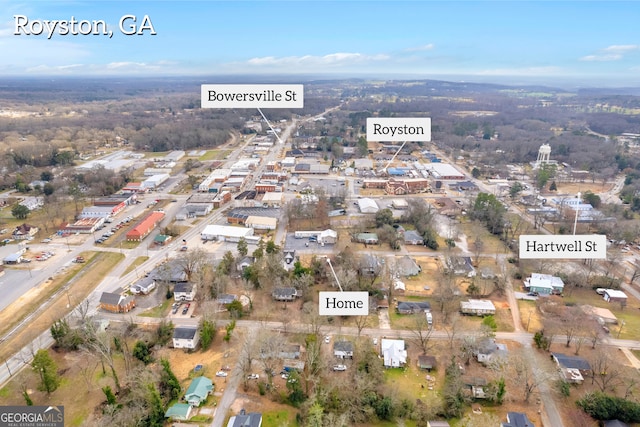 aerial overview of property's location
