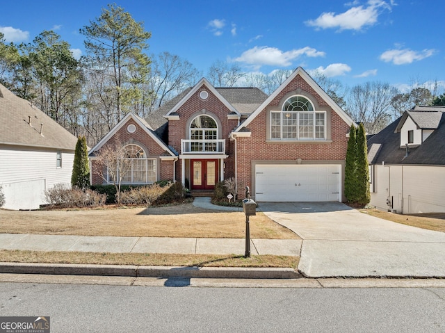 view of property with a garage