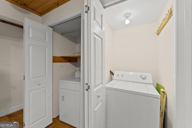 laundry room with washer and dryer