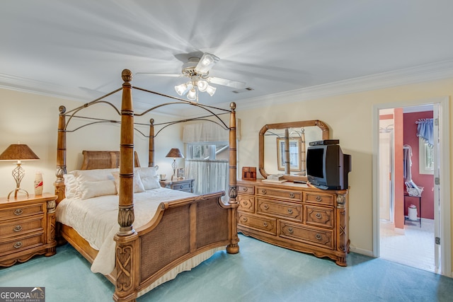 6780 Lawson Cir, Gainesville, GA 30506 - carpeted bedroom featuring ornamental molding and visible vents