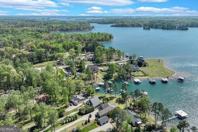 6780 Lawson Cir, Gainesville, GA 30506 - drone / aerial view with a view of trees and a water view