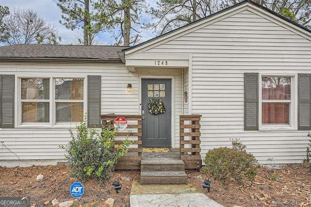 view of doorway to property