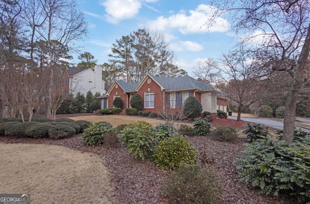 view of single story home