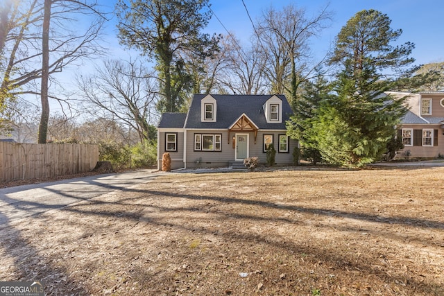 view of cape cod house