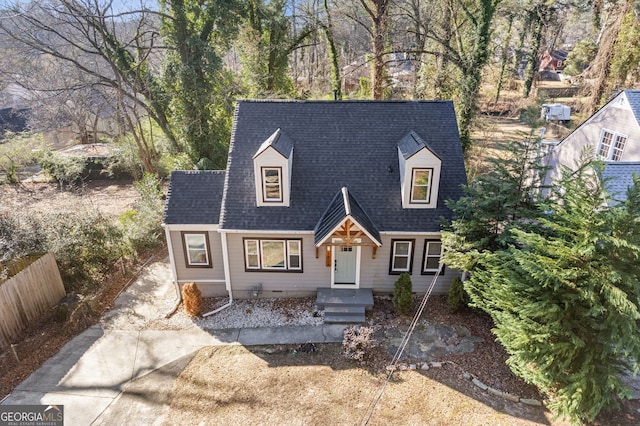 view of cape cod house