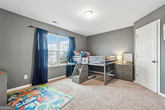 view of carpeted bedroom