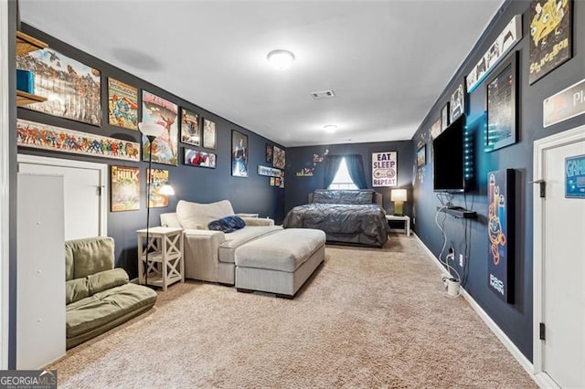 view of carpeted bedroom