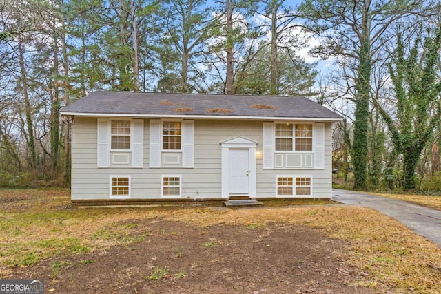 view of split foyer home