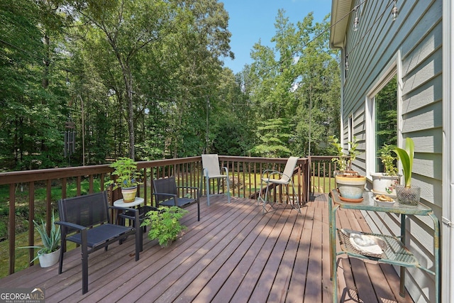 view of wooden terrace