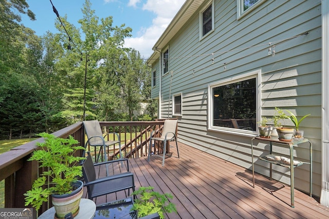 view of wooden terrace