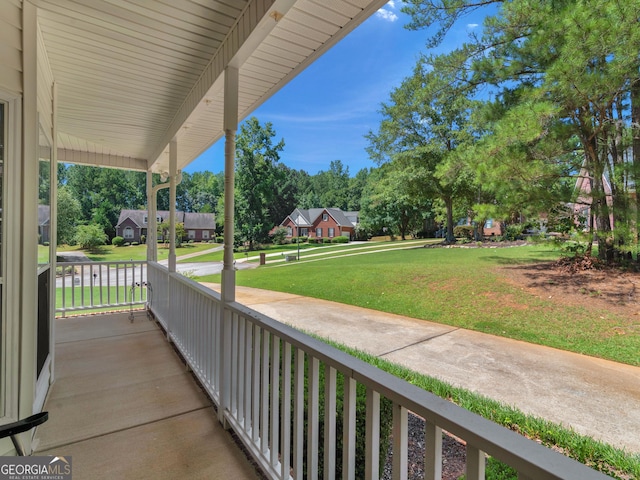 view of patio / terrace with a porch