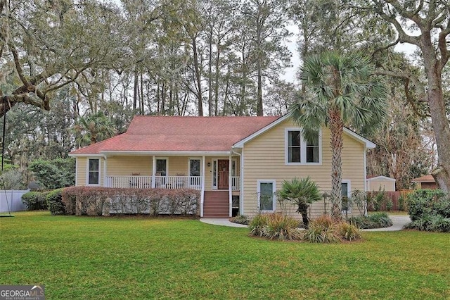 217 E Point Dr, Savannah, GA 31410 - view of front facade featuring covered porch