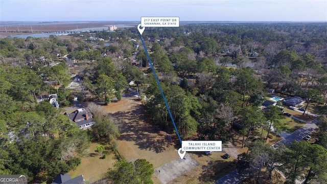 217 E Point Dr, Savannah, GA 31410 - view of property location featuring a forest