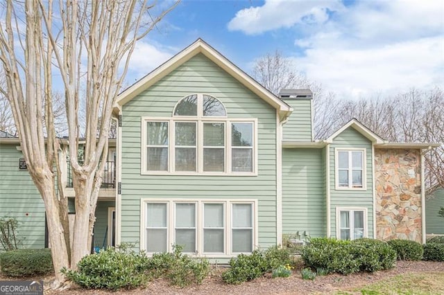 3205 Canyon Point Cir, Roswell, GA 30076 - exterior space with a chimney