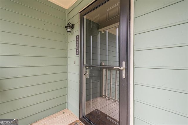 view of doorway to property