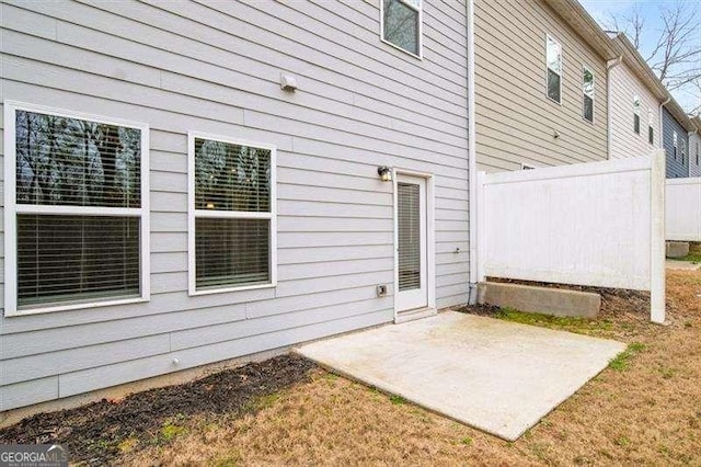 rear view of house with a patio area