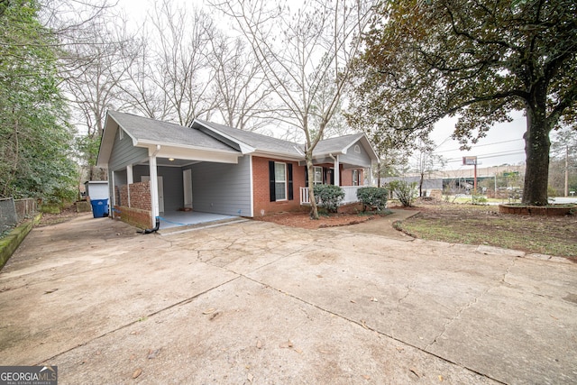 view of ranch-style house