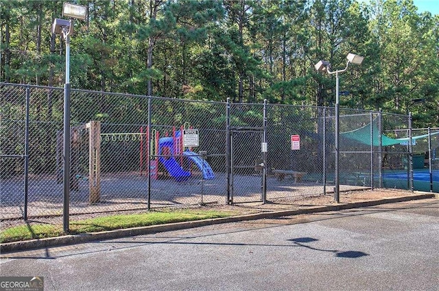 exterior space featuring a playground