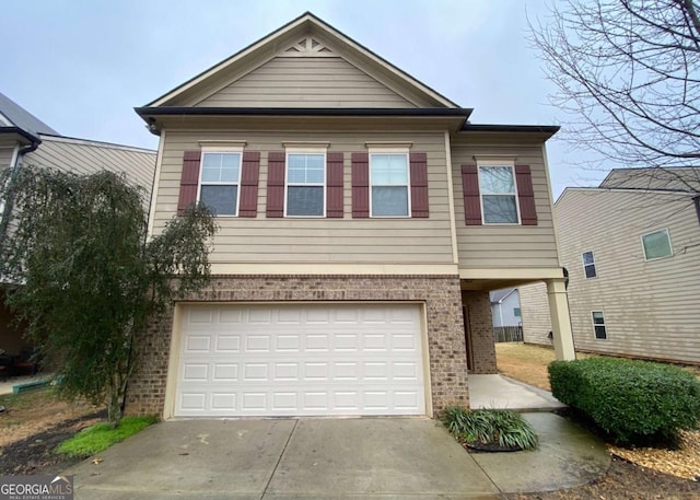 view of front of house featuring a garage