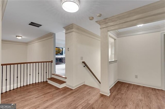 5861 Yoshino Cherry Ln, Braselton, GA 30517 - interior space featuring crown molding and light wood-type flooring