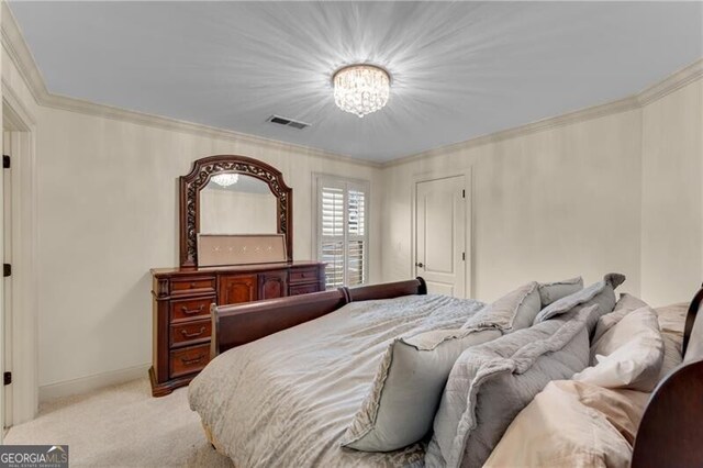 5861 Yoshino Cherry Ln, Braselton, GA 30517 - carpeted bedroom featuring ornamental molding