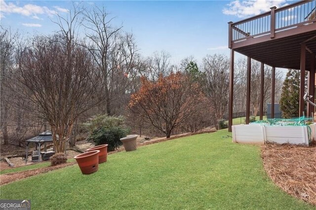 5861 Yoshino Cherry Ln, Braselton, GA 30517 - view of yard with a gazebo and a wooden deck