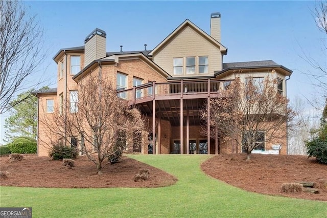 5861 Yoshino Cherry Ln, Braselton, GA 30517 - rear view of house featuring a yard and a deck