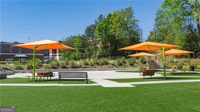 surrounding community featuring a yard