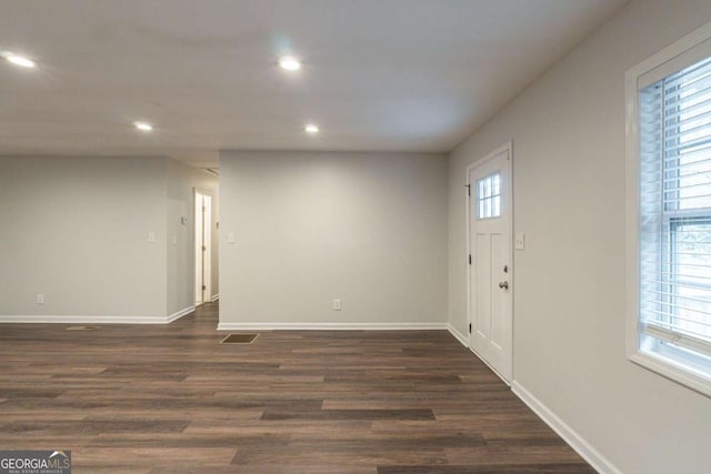 entryway featuring dark hardwood / wood-style floors